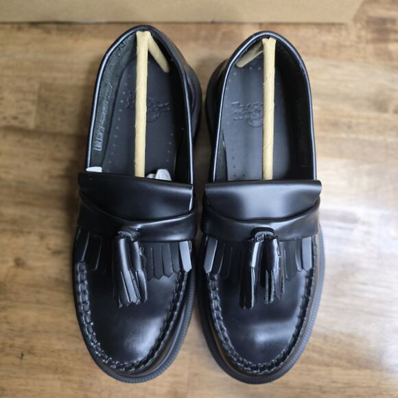 Dr. Martens Adrian Tassel Loafers Women’s US 6 Black Polished Leather NWT - Picture 7 of 11